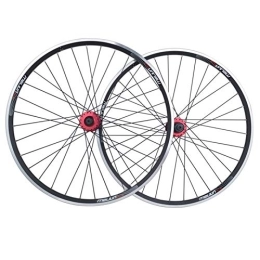 VPPV Mountain Bike Wheel V Brake Bike Wheelset 26 Inch, Double Wall Bicycle MTB Rim Disc Brake Hybrid / Mountain Wheels for 7 / 8 / 9 / 10 Speed (Color : Black, Size : 26 INCH)