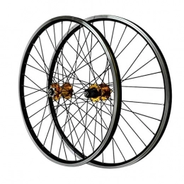 VPPV Spares V Brake MTB Wheelset 26 Inch, Double Wall Aluminum 6 Nails Disc Brake Hybrid / Mountain Cycling Wheels for 7 / 8 / 9 / 10 / 11 Flywheel (Color : Gold, Size : 26inch)