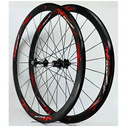 VPPV Spares V Brake Road Bike Wheelset 700C 29 Inch, Aluminum Alloy 40MM Clincher Wheel 45# Steel Spokes Mountain Cycling Wheels for 7 / 8 / 9 / 10 / 11 / 12 Speed (Size : 700C)