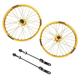 VGEBY Spares VGEBY 1Pair Bicycle Wheel Set, 32 Holes BMX Wheel Set Mountain Bike Wheelset Rims for 20inches 406