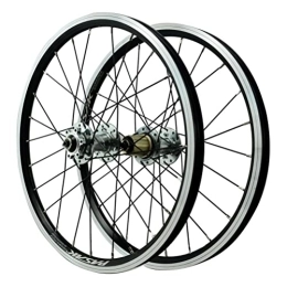 vivianan Spares vivianan 20 Inch Mountain Bike Wheelset 406 BMX Bicycle Wheels Six Nail Disc Brake / V Brake Quick Release Hub 7 8 9 10 11 12 Speed Cassette MTB Rim 24holes 1400g (Color : Silver)
