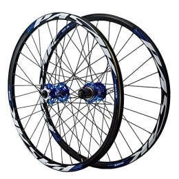 vivianan Mountain Bike Wheel vivianan 24 Inch Mountain Bike Wheelset Quick Release Folding Bicycle Wheels 32H Mechanical Disc Brakes MTB Rim 8 9 10 11 12 Speed Cassette Front 2 Rear 4 Bearings 1886g (Color : Blue, Size : 24inch)