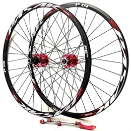 vivianan Spares vivianan Quick Release / Thru Axle Bike Wheelset, 26 27.5 29 Inch Disc Brake Bicycle Wheelset Double Layer Alloy Rim 11 12 Speed 32H Mountain Front Wheels Rear Wheels (Color : Thru Axle)