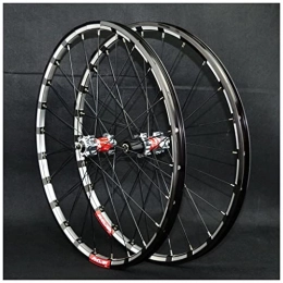 VPPV Mountain Bike Wheel VPPV Double Wall Aluminum Alloy Mountain Bike Wheels 26 / 27.5 / 29 Inch, Hybrid / MTB Rim Wheelset 24 Holes for 7 / 8 / 9 / 10 / 11 Speed Disc (Size : 26 INCH)