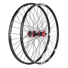 VPPV Spares VPPV Mountain Bicycle Wheelset 27.5 Inch Double Wall Disc Brake Quick Release Hybrid Rim 26 Cycling Wheel 11 Speed (Color : Red, Size : 26inch)