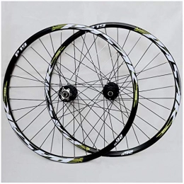 VPPV Mountain Bike Wheel VPPV MTB Bike Wheelset 26 27.5 29 Inch Cycling Wheels Double Wall Aluminum Alloy Disc Brake Racing Bike Rim Wheel (Color : Black, Size : 27.5INCH)