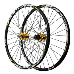VPPV Mountain Bike Wheel VPPV MTB Wheelset 26 Inch 27.5”29 ER Aluminum Alloy Bicycle Wheels P19 Cycling Rim Disc Brake for 7 / 8 / 9 / 10 / 11 Speed (Color : Gold, Size : 27.5 inch)