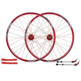 VTDOUQ Spares VTDOUQ 26 inch bicycle wheel set, double-walled MTB rim, quick release disc brake, mountain bike wheels, perforated disc 8 9 10 speed