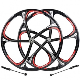 VTDOUQ Spares VTDOUQ 26 inch MTB bicycle wheelset hub, magnesium alloy bearing Integrated rim mountain bike card type wheel