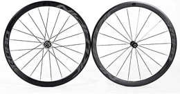 GAOTTINGSD Spares Wheel Mountain Bike 700C Bicycle wheelset Ultralight double-walled aluminum alloy Bicycle rims 40mm high Rear wheel front wheel 4 Palin BMX road Bicycle wheelset 8 9 10 11 speed ( Color : Black )