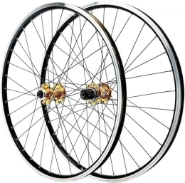 HAENJA Spares Wheel Set 26 / 27.5 / 29 "V Disc Brake Wheel Set Quick Release Bicycle Wheels Mountain Bike Rims 32H Wheels Wheelsets (Color : Gold, Size : 29inch)