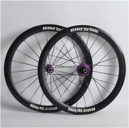 HAENJA Spares Wheels Mountain Bike Wheelset Bicycle Rim V Brake MTB Wheels Bolt On Solid Shaft Hub (Color: Black1pc Wheelsets (Color : 20'' Purple)