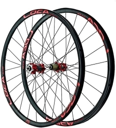 SJHFG Mountain Bike Wheel Wheelset 26 27.5 29" MTB Bike Wheelset, Front Rear Bicycle Rims Set Quick Release Hub Disc Brake Wheels for 8 9 10 11 12 Speeds road Wheel (Color : Red Hub Red Label, Size : 27.5inch)