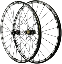 HCZS Mountain Bike Wheel Wheelset 26 / 27.5 / 29in Front Rear Bike Wheelset, Double Walled Aluminum Alloy MTB Rim Thru Axle Disc Brake24 Holes 7-12 Speed Cassette road Wheel