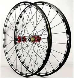 Samnuerly Mountain Bike Wheel Wheelset 26 27.5 29In Mountain Bike Wheels, MTB Rim Disc Brake Q / R 7 8 9 10 11 12 Speed Cassette Flywheel 24H 1750g Bicycle Wheelset road Wheel