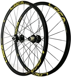 SJHFG Mountain Bike Wheel Wheelset 26 / 27.5 / 29in MTB Bicycle Front and Rear Wheel, Ultralight Alloy Rim Disc Brake Quick Release Bike Wheelset 8 9 10 11 12 Speed road Wheel (Color : Gold, Size : 26")