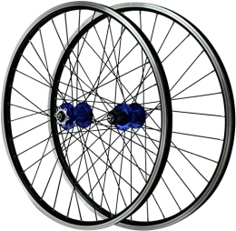 Samnuerly Mountain Bike Wheel Wheelset 26 / 27.5 / 29Inch Bike Wheelset, Double Wall Rim Quick Release Disc Brake Mountain Bike V Brake Front 2 Rear 4 Bearings Cycling Wheels road Wheel