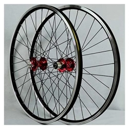 NEZIAN Mountain Bike Wheel Wheelset 26 Inch Mountain Bike Double Wall Alloy Rim Disc / V-Brake Front 2 Rear 4 Palin Quick Release For 7 / 8 / 9 / 10 / 11 Speed Freewheel Set (Color : A)