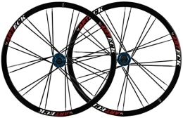 SJHFG Mountain Bike Wheel Wheelset 26 Inch MTB Bike Wheels Disc Brake Double Wall Alloy Rim MTB QR 7 / 8 / 9 / 10 Speed 24H Sealed Bearing Bicycle Wheelset road Wheel (Color : Blue)