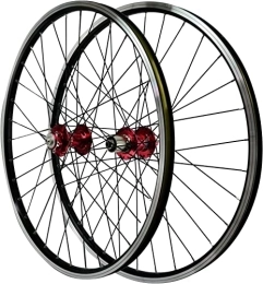 Samnuerly Mountain Bike Wheel Wheelset 26'' Mountain Bike Wheels, Double Wall Aluminum Alloy Rim Front 2 Rear 4 Bearing Hub Disc V Brake Bike Wheelset road Wheel