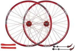 Samnuerly Spares Wheelset 26 Mountain Bike Wheelset, Double Layer Alloy Rim Disc Brake Front and Rear 32 Hole 7 8 9 10 Speed Quick Release Bicycle Wheel road Wheel