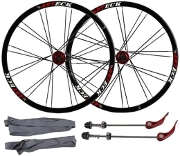 Amdieu Mountain Bike Wheel Wheelset 26inch Mountain Bike, 24 Hole Quick Release V-Brake Hybrid / Mountain Bike Disc Brake 7 8 9 10 Speed Double Wall MTB Rim road Wheel (Color : A, Size : 26inch)