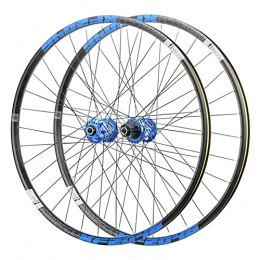 MGRH Mountain Bike Wheel Wheelset Mountain Bike Wheelset 26 In 27.5 29Aluminum Alloy Quick Release Hybrid / MTB Road Wheel 32H Six Bolts 8 / 9 / 10 / 11 Speed Wheels blue-26In