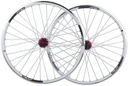 SJHFG Mountain Bike Wheel Wheelset Mountain Bike Wheelset 26" Quick Release Bicycle Rim MTB C / V Brake Disc Brake Wheels 32H for 7 / 8 / 9 / 10 Speed Cassette Hub road Wheel (Color : White, Size : 26 inch)