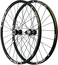 SJHFG Mountain Bike Wheel Wheelset MTB Bike Wheels 26 / 27.5 / 29In, Aluminum Alloy Rim 24H Hub Disc Brake WheelSet Quick Release Bicycle Wheels Fit 7-12 Speed Cassette road Wheel (Color : Black Silver, Size : 29 inch)