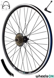 wheelsON Mountain Bike Wheel wheelsON 26 inch Rear Wheel +6 Spd Shimano Freewheel Quick Release Black 36H Rim-Brakes