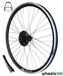 wheelsON Spares wheelsON 26 inch Rear Wheel E-Bike E-City Shimano Freehub Sapim Stainless Steel Spokes Black QR