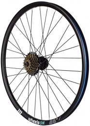 wheelsON Spares wheelsON 26 inch Rear Wheel MTB QR Disc + 7 Speed Shimano Freewheel 32H Black