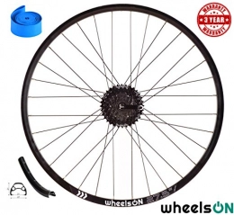 wheelsON Mountain Bike Wheel wheelsON 650b 27.5'' Rear Wheel Mountain Bike QR Disc+8 spd Shimano Cassette 32H Black