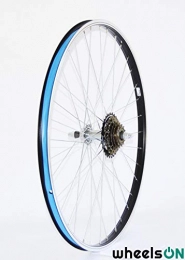 wheelsON Mountain Bike Wheel wheelsON 700c 28' Rear Wheel + 7 spd Shimano Freewheel Hybrid / Mountain Bike Black 36H