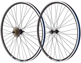 wheelsON Mountain Bike Wheel wheelsON 700c Front Rear Wheel Set Mountain Bike / Hybrid + 7 Speed Freewheel 36H Black