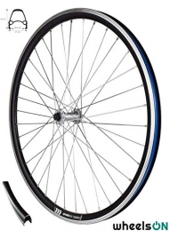 wheelsON Mountain Bike Wheel wheelsON 700c Front Wheel E-Bike E-City Shimano Hub Sapim Stainless Steel Spokes QR Black / Silver