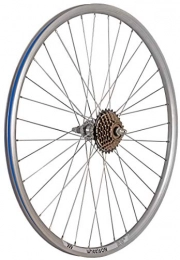 wheelsON Spares wheelsON 700c Rear Wheel + 7 speed Shimano Freewheel Hybrid / Mountain Bike Silver 36H