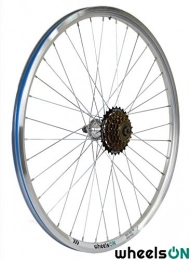 wheelsON Mountain Bike Wheel wheelsON QR 26 inch Rear wheel 6 Speed Shimano Freewheel Black / Silver 36 H