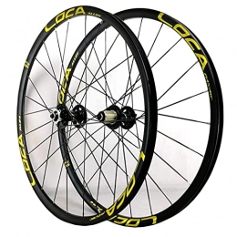 XCZZYC Spares XCZZYC 26 / 27.5in Bicycle Wheelset Mountain Bike Wheels MTB Rim Disc Brake Ultralight Quick Release 8 / 9 / 10 / 11 / 12 Speed 24H (Color : Yellow, Size : 27.5in)