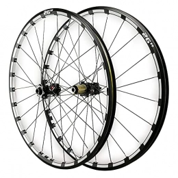 XCZZYC Spares XCZZYC 26 / 27.5in Mtb Front Rear + Wheel QR Mountain Bike Wheel Set Disc Brake Three Sides CNC 7 / 8 / 9 / 10 / 11 / 12 Speed 24 Holes (Color : Black hub, Size : 26in)
