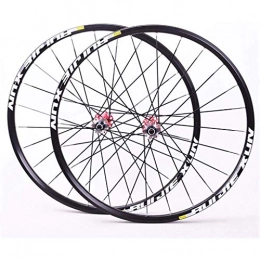 XCZZYC Spares XCZZYC Bicycle Front and Rear Alloy Wheels 26" 27.5" 29.5" MTB wheel set disc brake Quick Release 8 9 10 11 Speed (Color : Red, Size : 26inch)