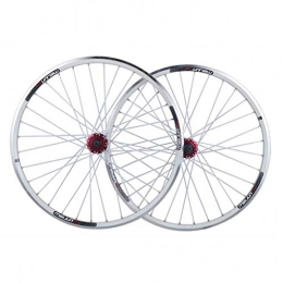 XCZZYC Spares XCZZYC Bicycle Wheel 26 Inch Double Wall Alloy Rim MTB Bike Wheel Set QR Cassette Hubs 32 Hole V / Disc Brake 7 8 9 10 Speed