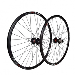 XCZZYC Spares XCZZYC Cycling Wheels 26" Bicycle Black Wheelset MTB Front Rear Wheels Double Wall Alloy Rim Quick Release Disc Brake 32 Hole 8 9 10 Speed