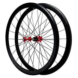 XCZZYC Mountain Bike Wheel XCZZYC Cycling Wheels 700c, Bicycle Wheelset 24 Holes Super Light Bearing V Brake 7-12 Shift Wheel Double Wall MTB Rim