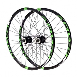XCZZYC Spares XCZZYC MTB Bike Wheels 26 27.5 29 Inch Cycling Wheel 32 Spokes Quick Release Bicycle Wheel Double Wall Rims Disc Brake For 8 9 10 Speed Cassette Flywheel (Color : Green, Size : 27.5in)