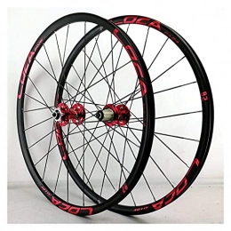 XCZZYC Spares XCZZYC MTB Wheelset 26 / 27.5in Ultralight Aluminum Alloy Disc / V Brake Quick Release Cycling Wheels 8 / 9 / 10 / 11 / 12 Speed (Color : Red, Size : 27.5in)