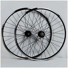 XCZZYC Spares XCZZYC MTB Wheelset 26inch Bicycle Cycling Rim Mountain Bike Wheel 32H Disc / Rim Brake 7-12speed QR Cassette Hubs Sealed Bearing 6 Pawls (Color : Black hub, Size : 26inch)