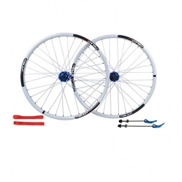 XIAOFEI Mountain Bike Wheel XIAOFEI Bicycle Wheel Set 26inch 32h 406 Disc Brake Wheels Mtb Folding Bike Refiting Cycling Accessory, Mountain Bike Disc Brake Wheel Set, Bicycle Wheel Aluminum Alloy Wheel, White