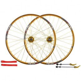 YHSFC Mountain Bike Wheel YHSFC Mountain Bike Double Disc Brake Wheel Set 26" 32 Hole Bicycle Wheels Aluminum Alloy, E