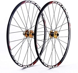 YJTGZ Mountain Bike Wheel YJTGZ Bike Wheel Tyres Spokes Rim Cycling Wheelset, 27.5 in MTB Bicycle Wheel Double-Walled Rim Disc Caliper Brake Alloy Drum Fast Release 24 Hole Disc for 7 / 8 / 9 / 10 / 11 Speed 100Mm